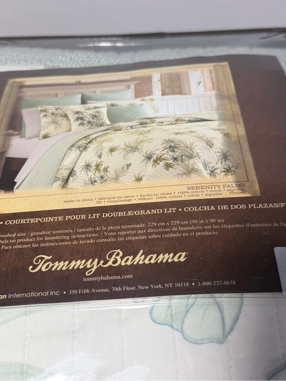 Tommy Bahama Serenity Palms Full/Queen 3-Pc Quilt Set / Juego Colcha 3 Pzas